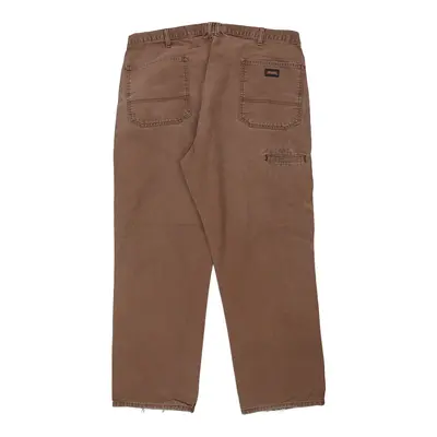 Dickies Carpenter Trousers - 42W 31L Brown Cotton