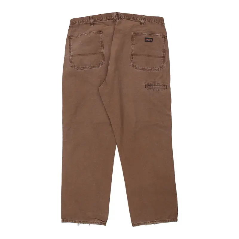 Dickies Carpenter Trousers - 42W 31L Brown Cotton