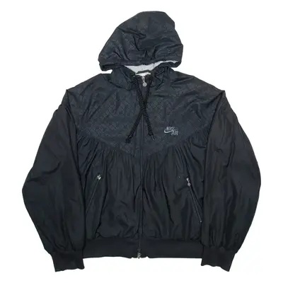 NIKE Womens Shell Jacket Black Hooded XL
