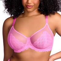 HSIA Mermaid Scales Lace Plus Size Unlined Underwire Full Coverage Bra