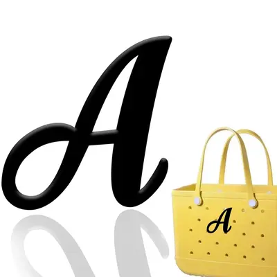 3PCS Bag Charms for Beach Bag Accessories Decorative Beach Bag Charms Insert Alphabet Lettering for Beach Tote Rubber Beach B...