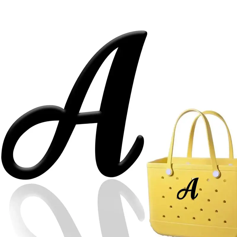 3PCS Bag Charms for Beach Bag Accessories Decorative Beach Bag Charms Insert Alphabet Lettering for Beach Tote Rubber Beach B...