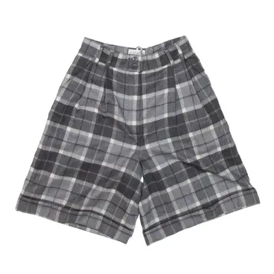 MALON Casual Shorts Grey Relaxed Check Womens XXS W24
