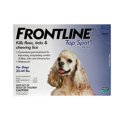 Frontline Top Spot Medium Dogs 23-44lbs (Blue) 6 Pipette