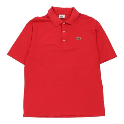 Lacoste Polo Shirt - Medium Red Cotton
