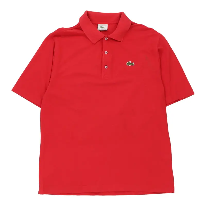 Lacoste Polo Shirt - Medium Red Cotton