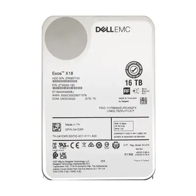 41DXR Dell 16TB 7200RPM 12Gb/s SAS Hot Plug 3.5-inch Hard Drive