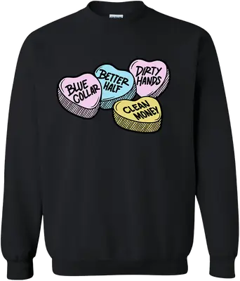 Blue Collar Better Half - Ladies Crew Sweatshirt