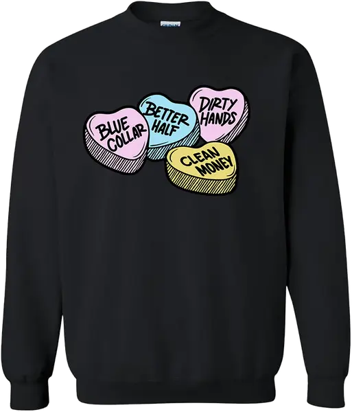 Blue Collar Better Half - Ladies Crew Sweatshirt