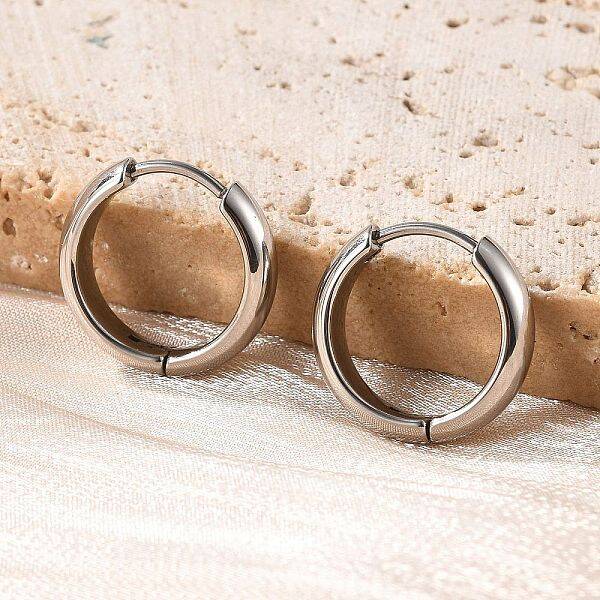 201 Stainless Steel Hoop Earrings