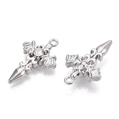 Alloy with Rhinestone Pendants