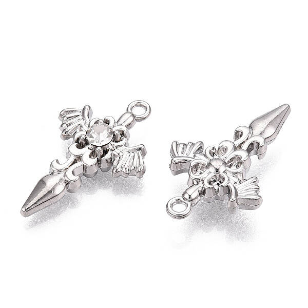 Alloy with Rhinestone Pendants
