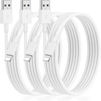 2.4A Fast Charging Data Cable, 3pcs Durable and Flexible USB Charging Cable, Phone Accessories Compatible with iPhone 14 13 1...