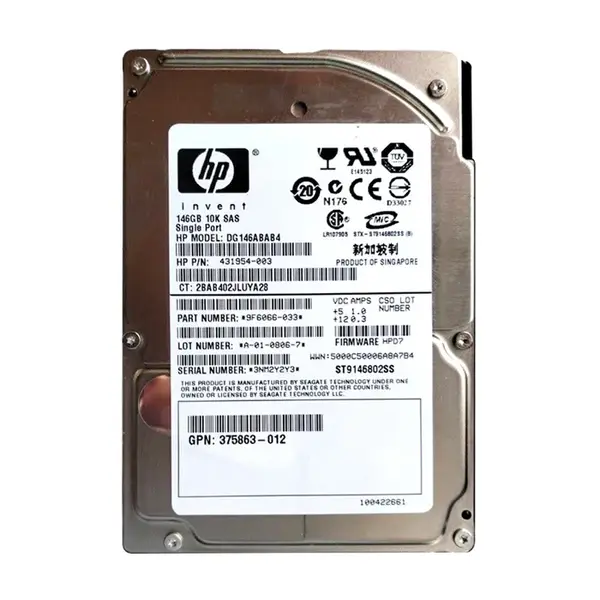 9F6066-033 Seagate 146GB 3Gb/s SAS 10000 2.5-inch 16MB Hard Drive