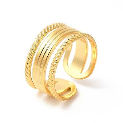 Ion Plating(IP) 304 Stainless Steel Cuff Ring