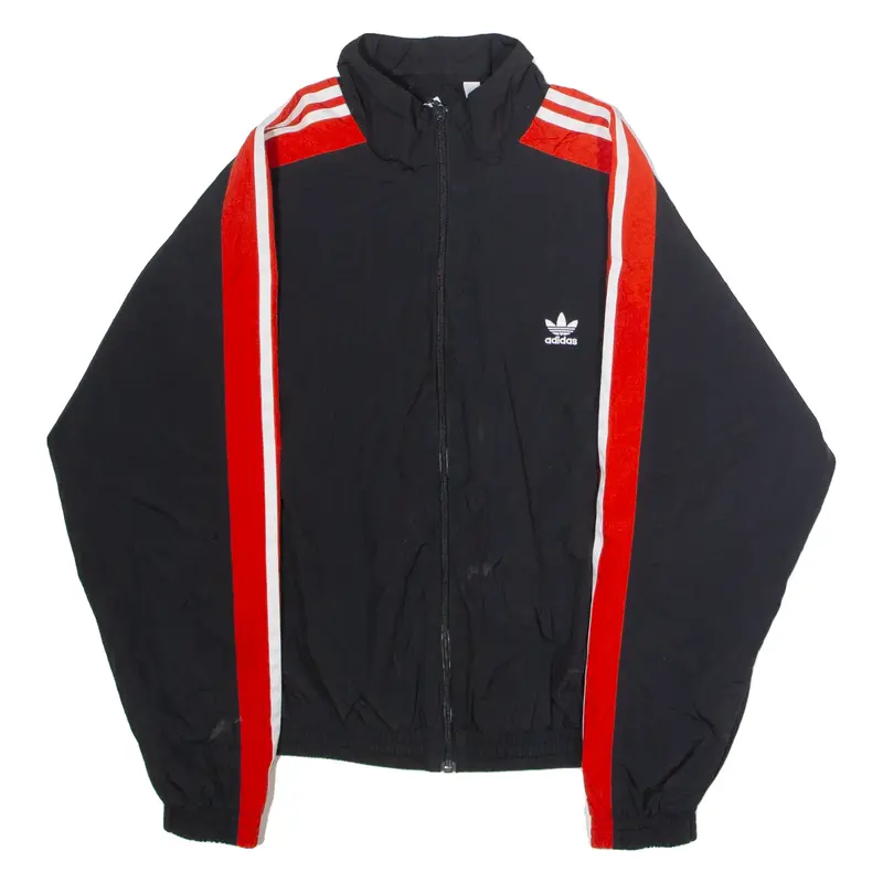 ADIDAS ORIGINALS Womens Windbreaker Jacket Black UK 14