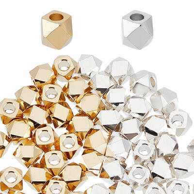 60Pcs 2 Colors Brass Spacer Beads