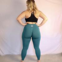 Mamabear Viral TikTok Seamless Leggings with High Waist, Rear Scrunch and Lifting. Black, Red, Gray, Blue and Teal. Flatterin...
