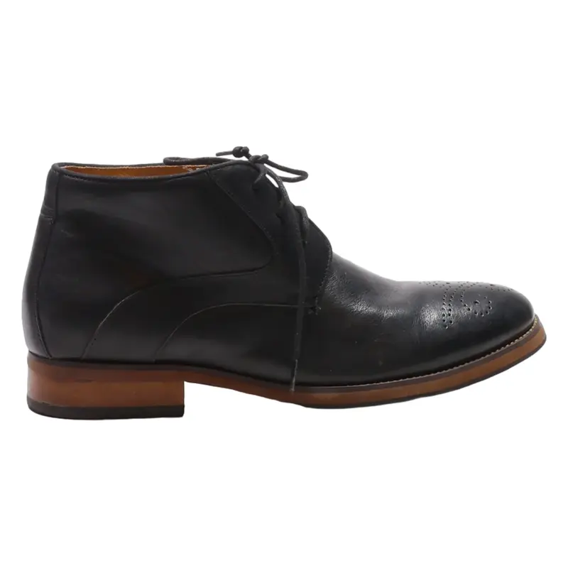 FLORSHEIM Ankle Boots Black Leather Mens UK 7.5