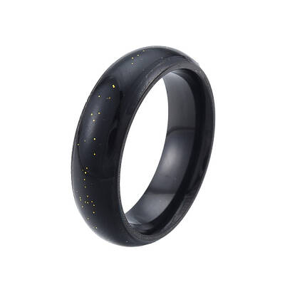 Bling Glitter 201 Stainless Steel Plain Band Ring for Women