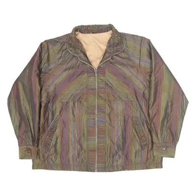 Coach Jacket Brown 90s Crazy Pattern Womens M