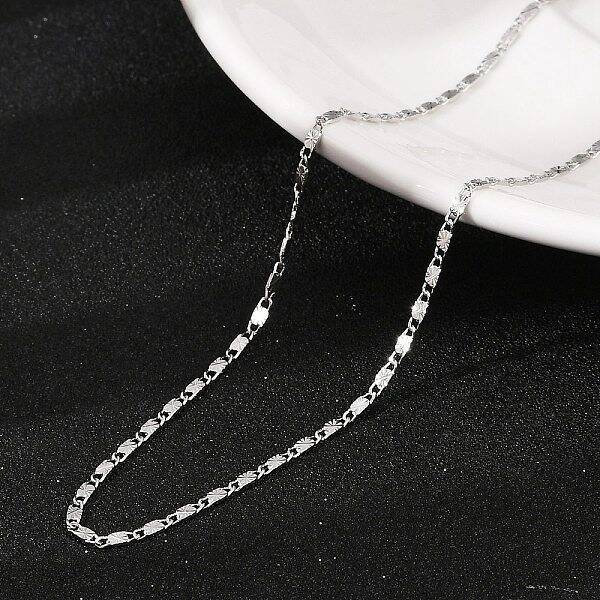 Brass Textured Oval Link Chain Necklaces