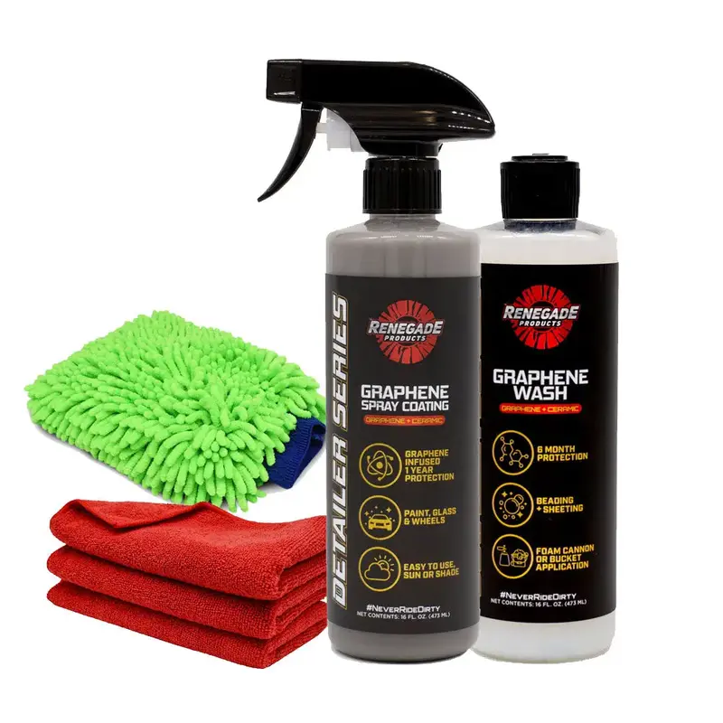 Renegade Products | Graphene Wash & Protect Kit | SIO2 Ceramic Car Wash & Spray Coating for Paint, Glass, UV Protection & Glo...