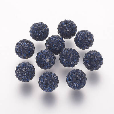 Polymer Clay Rhinestone Beads