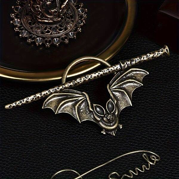 Gothic Bat Hair Cuff Pin