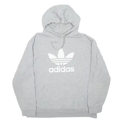ADIDAS Mens Grey Hoodie L