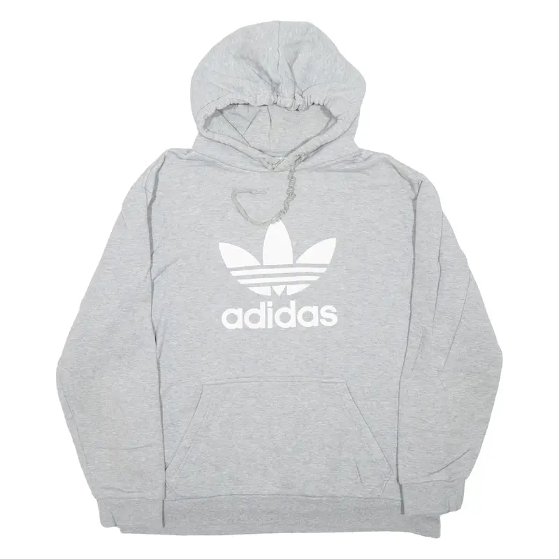 ADIDAS Mens Grey Hoodie L