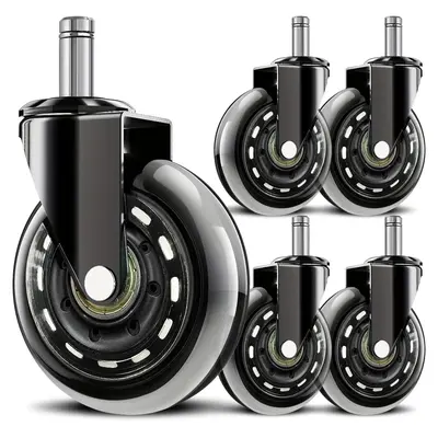 Universal Chair Wheel, Heavy Duty Rubber Wheel, Chair Replacement Wheel for Home Office