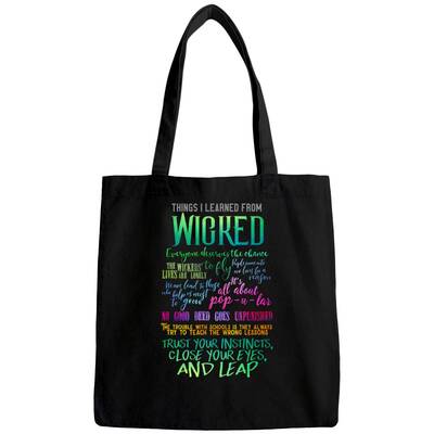 Things I Learned From Wicked - Wicked Broadway Musical - Bags