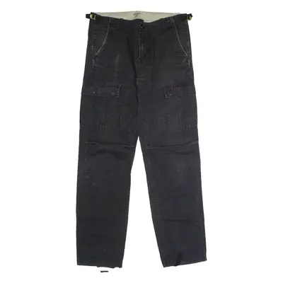 CARHARTT WIP Aviation Mens Canvas Trousers Black Relaxed Straight W30 L32