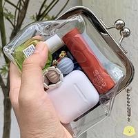 Clear Clip Bag, Portable Cute Storage Bag with Free Hanging Accessories, Earphone Storage Bag for Indoor Outdoor