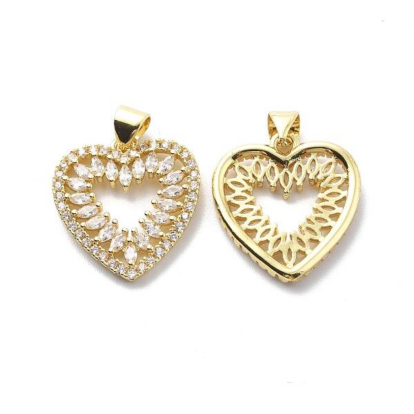 Brass Clear Cubic Zirconia Pendants
