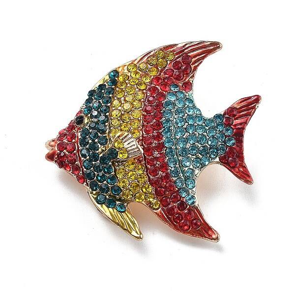 Marine Organism Alloy Rhinestone Brooches