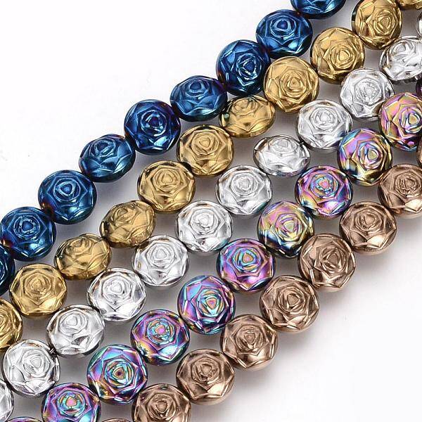 Electroplate Non-magnetic Synthetic Hematite Beads Strands