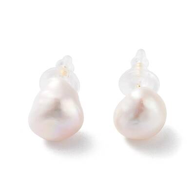 Potato Natural Pearl Stud Earrings for Women