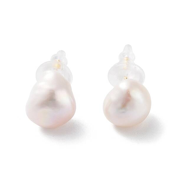 Potato Natural Pearl Stud Earrings for Women
