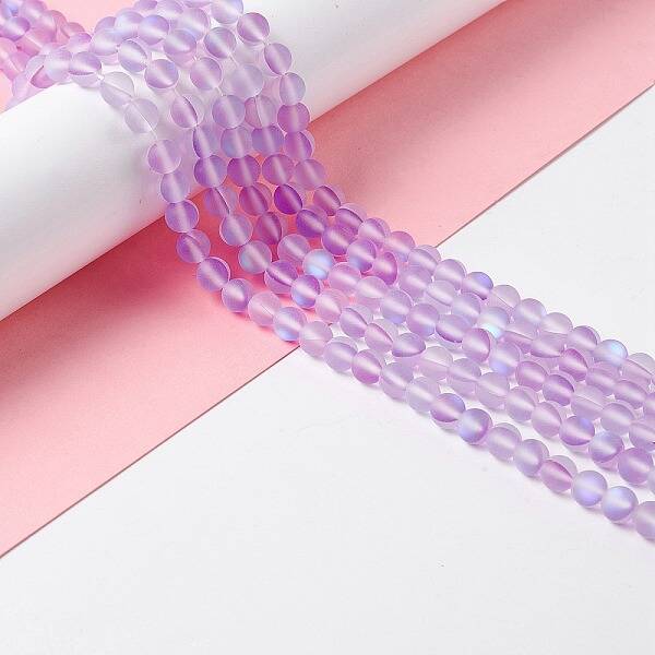 Synthetic Moonstone Beads Strands