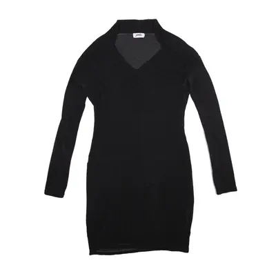 POOLS Jumper Dress Black Long Sleeve Short Womens UK 10