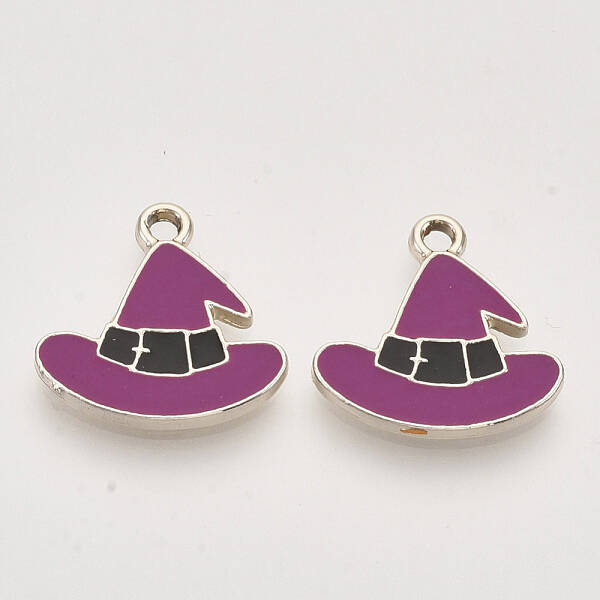 Light Gold Plated Alloy Enamel Pendants