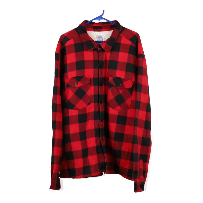 Oakwood Mountain Checked Overshirt - XL Red Polyester