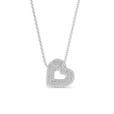 Lush Lab Grown Diamond Heart Necklace | White Gold 5/8 ct. tw.