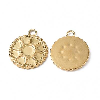 Ion Plating(IP) 304 Stainless Steel Pendant Cabochon Setting