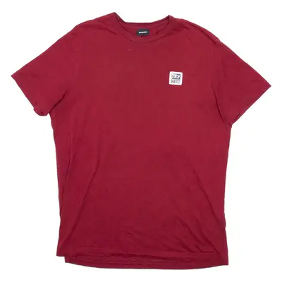 DIESEL Mens T-Shirt Red M