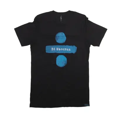 EI LO Ed Sheeran Divided Tour T-Shirt Black Short Sleeve Mens M