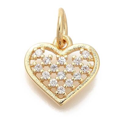 Brass Micro Pave Cubic Zirconia Pendants