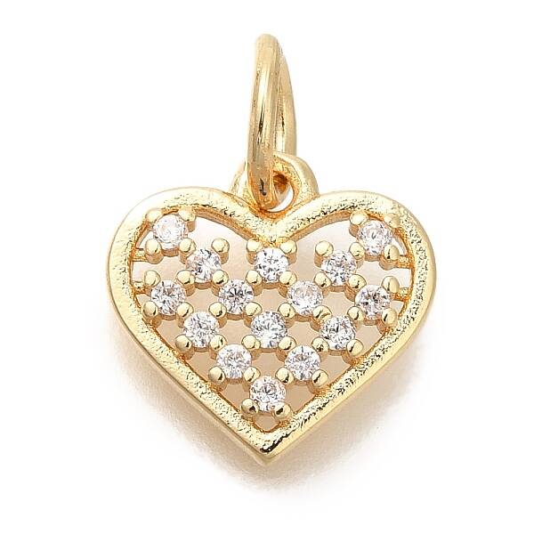 Brass Micro Pave Cubic Zirconia Pendants